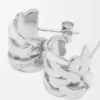 Kleine Nest-Creolen aus Sterlingsilber und Emaille Kleine Nest-Creolen aus Sterlingsilber und Emaille