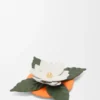 Kleine Orchideen-Kerze mit Deckel aus klassischem Kalbsleder und Messing Kleine Orchideen-Kerze mit Deckel aus klassischem Kalbsleder und Messing