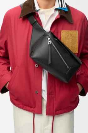 Kleine Puzzle Edge Gürteltasche aus klassischem Kalbsleder