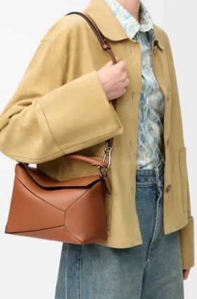 Kleine Puzzle Edge-Tasche aus klassischem Kalbsleder