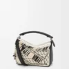 Kleine Puzzle-Tasche aus gewebtem Textil