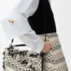 Kleine Puzzle-Tasche aus gewebtem Textil