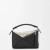 Kleine Puzzle-Tasche aus gewebtem Textil