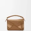 Kleine Puzzle-Tasche aus klassischem Kalbsleder und Wildleder Kleine Puzzle-Tasche aus klassischem Kalbsleder und Wildleder
