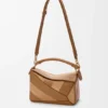Kleine Puzzle-Tasche aus klassischem Kalbsleder und Wildleder Kleine Puzzle-Tasche aus klassischem Kalbsleder und Wildleder