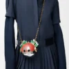 Knight Cat Clutch aus Metall und Nappa-Lammleder