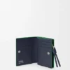 Kompaktes Portemonnaie mit Knot-Motiv aus glänzendem Nappa-Kalbsleder Kompaktes Portemonnaie mit Knot-Motiv aus glänzendem Nappa-Kalbsleder