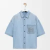 Kurzarmhemd aus Denim Kurzarmhemd aus Denim