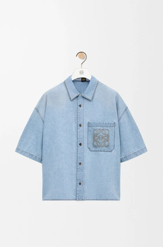 Kurzarmhemd aus Denim Kurzarmhemd aus Denim