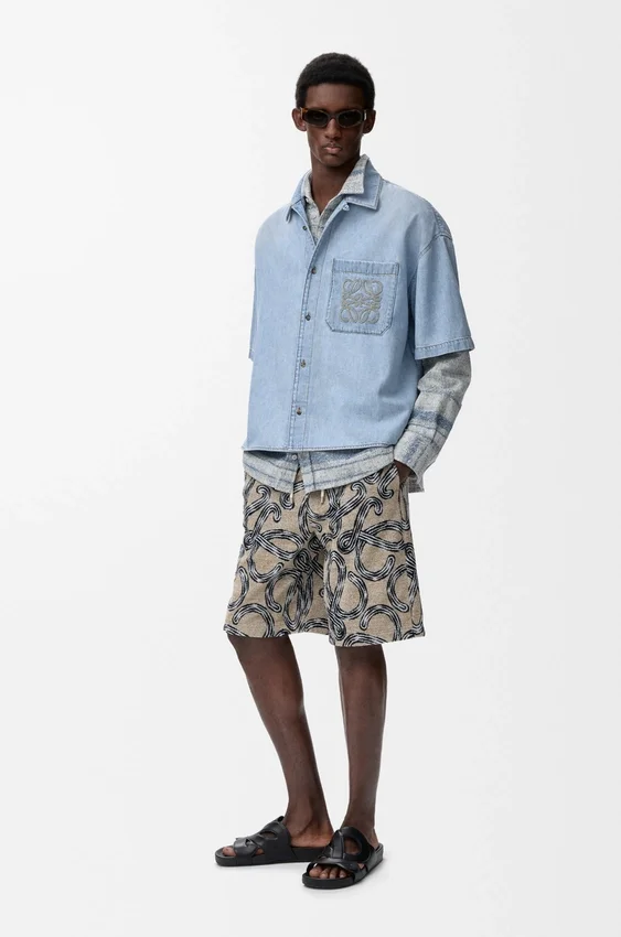 Kurzarmhemd aus Denim Kurzarmhemd aus Denim