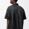 Kurzarmhemd aus Nappa-Lammleder
