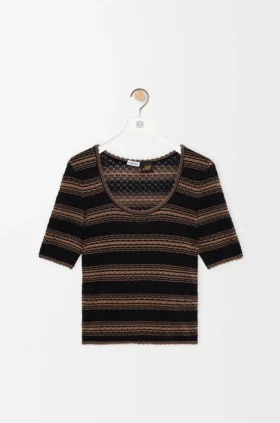 Kurzarmpullover aus Baumwollmischung