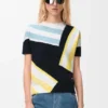 Kurzarmpullover aus Baumwollmischung