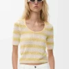 Kurzarmpullover aus Baumwollmischung