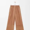 Kurze Hose aus Nappa-Lammleder und Ziegenveloursleder