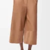 Kurze Hose aus Nappa-Lammleder und Ziegenveloursleder