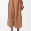 Kurze Hose aus Nappa-Lammleder und Ziegenveloursleder