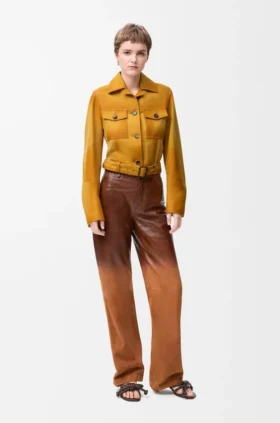 Kurze Jacke aus Lammveloursleder