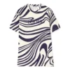 Loewe Herren-Kurzarm-T-Shirt aus Baumwolle mit Streifen, weiss-blau, H526341X72-2091