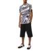 Loewe Herren-Kurzarm-T-Shirt aus Baumwolle mit Streifen, weiss-blau, H526341X72-2091