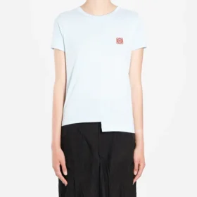 Logo-Kurzarm-T-Shirt Hellblau S6299062Cr