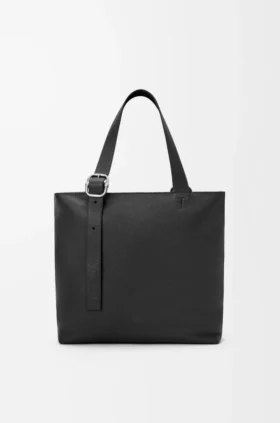 Loop Zipped Tote aus geschmeidigem genarbtem Kalbsleder