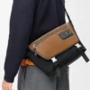 Medium Flex Messenger aus Canvas und Wildleder
