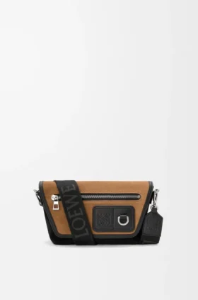 Mini Flex Messenger aus Canvas und Wildleder