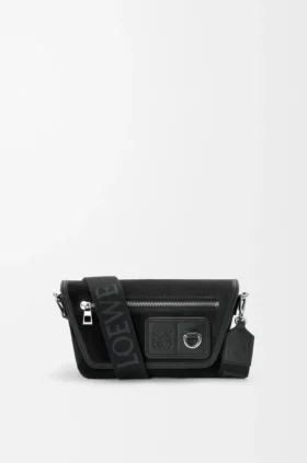 Mini Flex Messenger aus Canvas und Wildleder