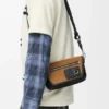 Mini Flex Messenger aus Canvas und Wildleder