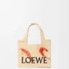 Mini-Font Tote mit loewe-Schriftzug aus Raffia