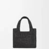 Mini-Font Tote mit loewe-Schriftzug aus Raffia