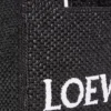 Mini-Font Tote mit loewe-Schriftzug aus Raffia