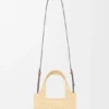 Mini-Font Tote mit loewe-Schriftzug aus Raffia