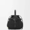 Mini-Korb-Tasche «Diamond Round» aus Kalbsleder