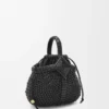 Mini-Korb-Tasche «Diamond Round» aus Kalbsleder