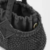 Mini-Korb-Tasche «Diamond Round» aus Kalbsleder
