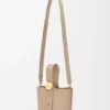 Mini-Pebble-Beuteltasche aus weichem, genarbtem Kalbsleder Mini-Pebble-Beuteltasche aus weichem, genarbtem Kalbsleder