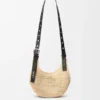 Mini Punch Hole Hobo aus Raffia und Kalbsleder