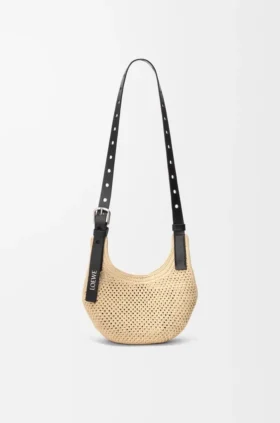 Mini Punch Hole Hobo aus Raffia und Kalbsleder