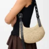 Mini Punch Hole Hobo aus Raffia und Kalbsleder