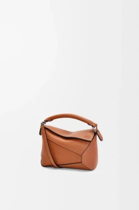 Mini Puzzle Edge Tasche aus klassischem Kalbsleder