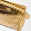 Mini Puzzle Edge-Tasche aus laminiertem Lammleder