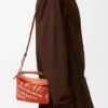Mini Puzzle Edge Tasche aus Raffia und Kalbsleder