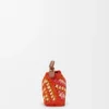 Mini Puzzle Edge Tasche aus Raffia und Kalbsleder