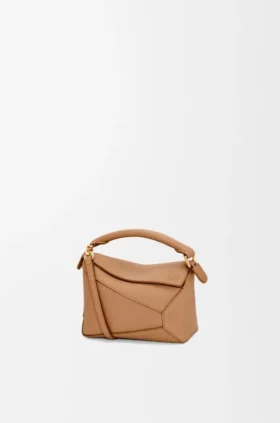 Mini Puzzle Edge-Tasche aus weichem, genarbtem Kalbsleder