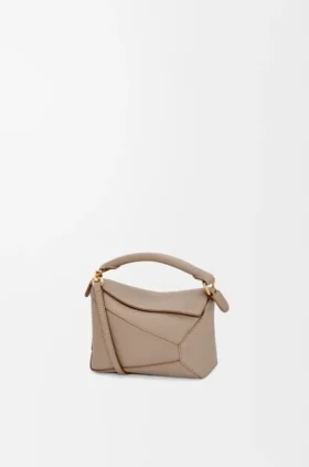 Mini Puzzle Edge-Tasche aus weichem, genarbtem Kalbsleder