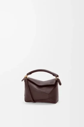 Mini Puzzle Edge-Tasche aus weichem, genarbtem Kalbsleder