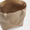 Mini Puzzle Fold Tote aus glänzendem Kalbsleder