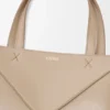 Mini Puzzle Fold Tote aus glänzendem Kalbsleder